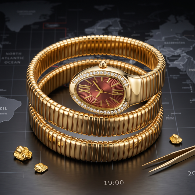 Ruby Sunburst Spiral Watch